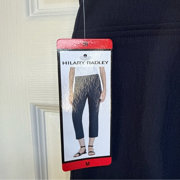 HILARY RADLEY Pull on Pants sit at waist slim leg 23" inseam Indigo Blue M NWT - Picture 9 of 11